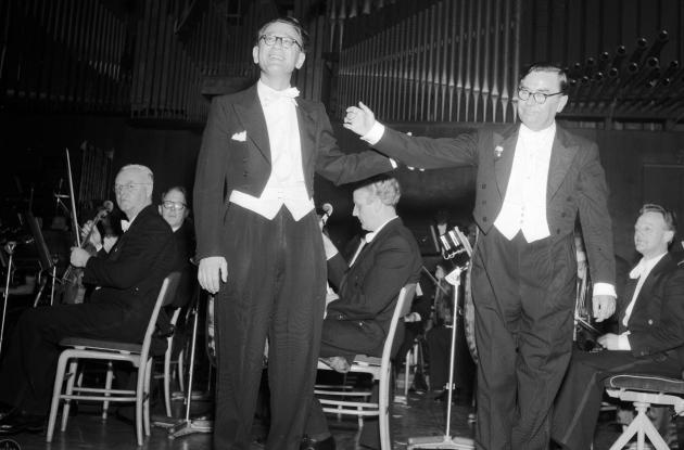 Herman D. Koppel og dirigent Thomas Jensen ca. 1950