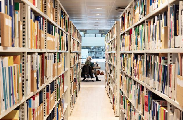 Læsesalsreoler. Det Kgl. Bibliotek, København