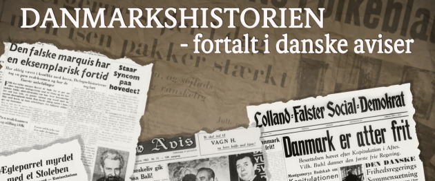 Webbanner med gamle avisartikler