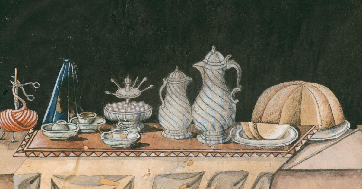 Skilderi forestillende en kaffeanretning, slutningen af 18. århundrede